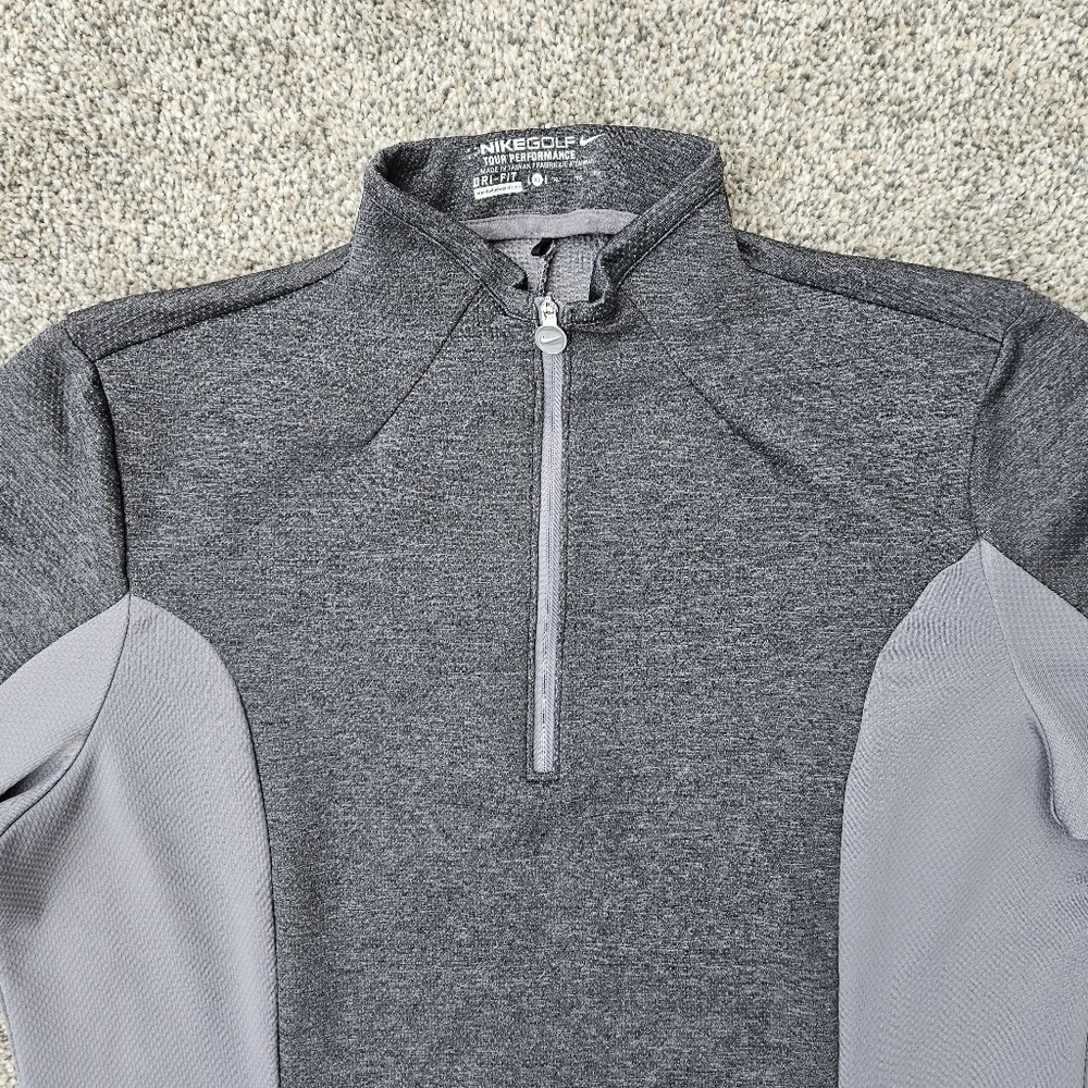 Nike Dri-Fit Golf Tour Performance 1/4 Zip Gray Stretch Pullover Shirt Womens XL